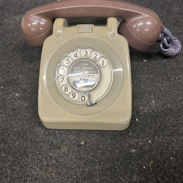 Telephone, Landline, Rotary, Brown