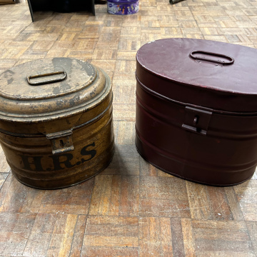 Hat Box, Hat Tins, Wig Tins