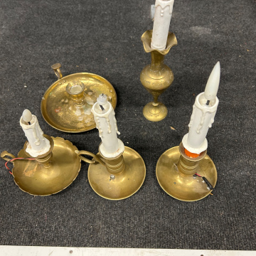 Candlesticks, Candle Holders, Gold, Various